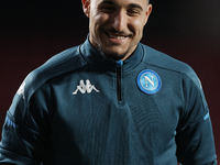 Davide Costanzo of Napoli during the warm-up before the UEFA Europa League Round of 32 match between Granada CF and SSC Napoli at Estadio Nu...