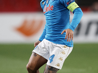Lorenzo Insigne of Napoli in action during the UEFA Europa League Round of 32 match between Granada CF and SSC Napoli at Estadio Nuevo los C...