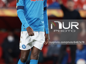 Victor Osimhen of Napoli during the UEFA Europa League Round of 32 match between Granada CF and SSC Napoli at Estadio Nuevo los Carmenes on...