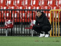 Diego Martinez head coach of Granada looks during the UEFA Europa League Round of 32 match between Granada CF and SSC Napoli at Estadio Nuev...