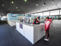 The new hub for Covid-19 vaccines was created at the Fiera del Mediterraneo in Palermo. The facility is capable of vaccinating 8000 people p...