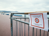 the beaches the promenade des anglais are forbidden during the weekends of lockdown, in Nice, France, on February 27, 2021 -. (