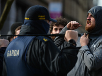 A group of Anti-Lockdown protesters clash with Gardai (Irish Police) in Grafton Street, Dublin, during Level 5 Covid-19  lockdown.  
On Satu...