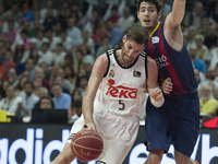 Rudy Ferrmandez  Player of Real Madrid during the second  match of the Spanish ACB basketball league final played Real Madrid vs  Barcelona...