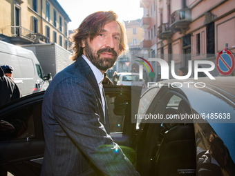 Andrea Pirlo attends the Etro fashion show during Milan Men's Fashion Week Fall/Winter 2020/2021 on January 12, 2020 in Milan, Italy (