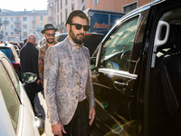 Emanuele Spedicato of Negramaro attends the Etro fashion show during Milan Men's Fashion Week Fall/Winter 2020/2021 on January 12, 2020 in M...