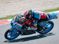 Aron Canet(#44) of Estrella Galicia Junior Team pictured during Moto3 Race in the FIM CEV Repsol 2015 which was held at the Circuit de Catal...