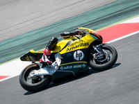 Edgar Pons of the Paginas Amarillas HP40 Junior team pictured during the Moto2 Race in the FIM CEV Repsol 2015 which was held at the Circuit...