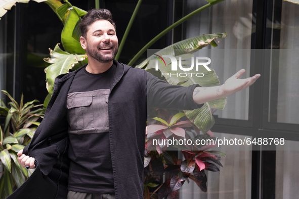 Spanish singer Miguel Poveda poses during the portrait session in Madrid, Spain, on March 3, 2021 