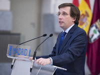 The mayor of Madrid, José Luis Martínez-Almeida during the presentation of 'Madrid Capital 21', the City Council's Equipment Plan for the pe...