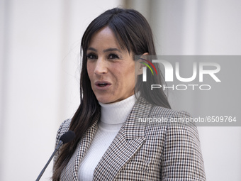 The deputy mayor of Madrid, Begoña Villacís during the presentation of 'Madrid Capital 21', the City Council's Equipment Plan for the period...