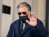 Al Pacino leaves his hotel berore the House Of Gucci shooting on March 10, 2021 in Milan, Italy. (