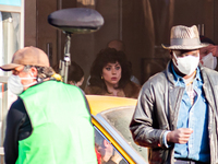 Lady Gaga is seen on the House of Gucci movie set on March 10, 2021 in Milan, Italy. (