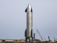 Starship SN11 on the afternoon of Monday, March 15th at SpaceX's South Texas launch site in Boca Chica, Texas, on March 15, 2021. (