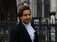 LONDON, UNITED KINGDOM - MARCH 18, 2021: Johnny Depp's barrister David Sherborne leaves the Royal Courts of Justice as he applied for permis...