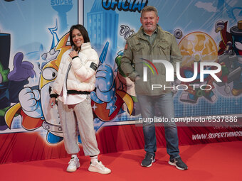 Miki Nadal and Lorena Castell attends the opening of the superthings exhibition at Ifema Madrid. March 19, 2021 Spain (