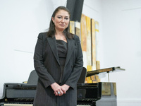 Soprano Montserrat Martínez Caballe performs during the 'La Isla del Cristianismo: Armenia y Artsaj' new album presentation at Espacio Ronda...