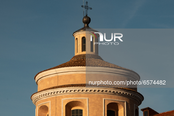 A view of the rebuilt dome of Santa Maria del Suffragio Church (Chiesa delle Anime Sante) in L'Aquila, Italy on March 29, 2021. On April 6th...