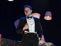 the actor Alberto Frías during the performance of 