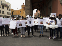 Organizations and relatives of Iris Jaqueline, victim of feminicide, protested to demand justice in the case of the 19-year-old woman, who w...