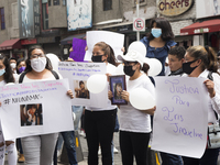 Organizations and relatives of Iris Jaqueline, victim of feminicide, protested to demand justice in the case of the 19-year-old woman, who w...