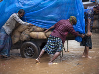 DHAKA, BANGLADESH  27th June :   in Dhaka on 27th June 2015.Heavy raining in the city continued for a four consecutive day, inflicting endle...
