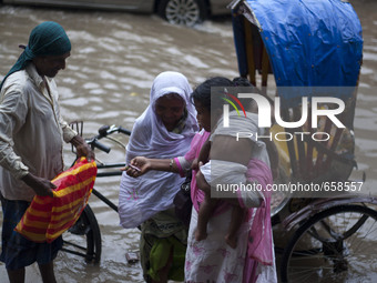 DHAKA, BANGLADESH  27th June :   in Dhaka on 27th June 2015.Heavy raining in the city continued for a four consecutive day, inflicting endle...