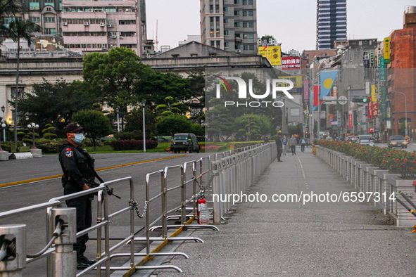 Outside Presidential Office Building, Taipei, Taiwan 27th March 2021 