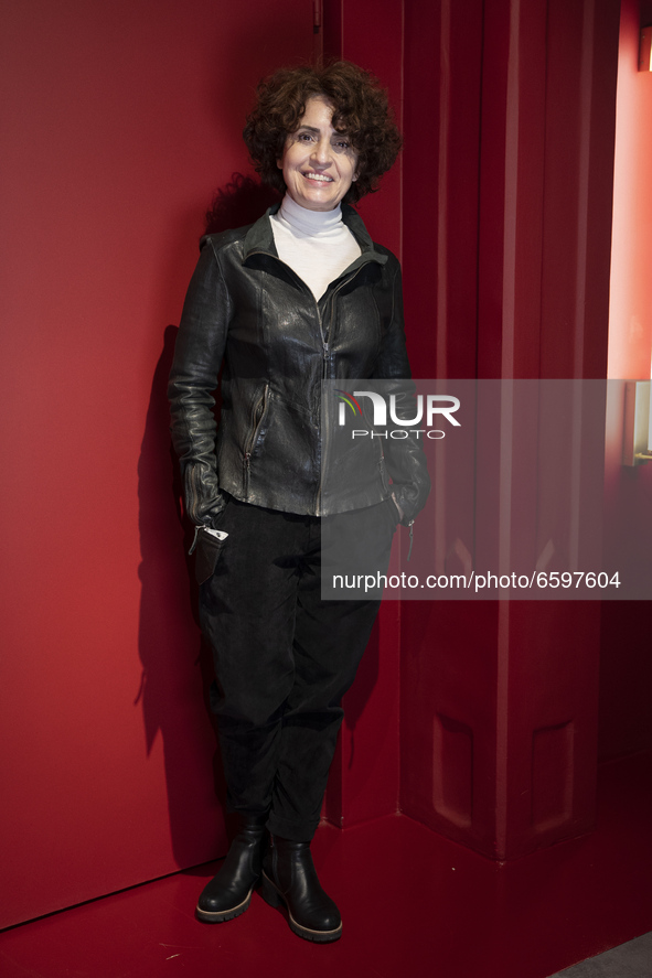 Actress Adriana Ozores poses during the portrait session in Madrid April 6, 2021 Spain 