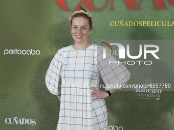 Actress Maria Vazquez attends 'Cuñados' photocall at the Callao cinema on April 06, 2021 in Madrid, Spain. (