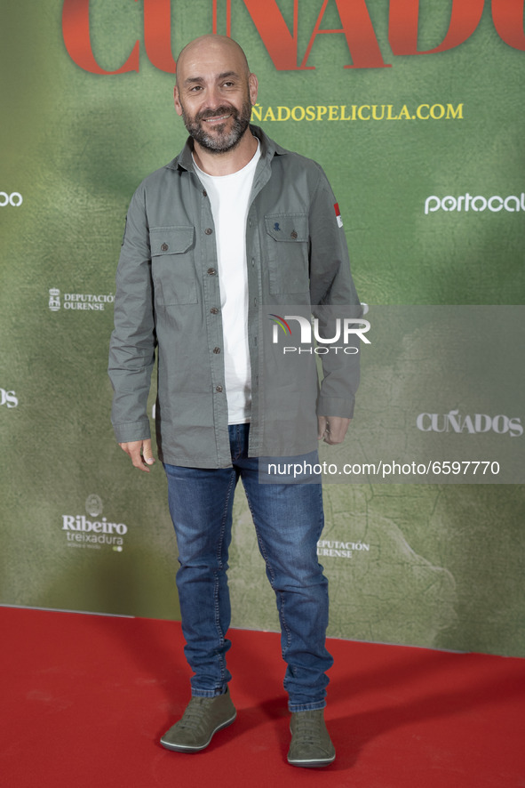 Actor Federico Perez Rey attends 'Cuñados' photocall at the Callao cinema on April 06, 2021 in Madrid, Spain. 