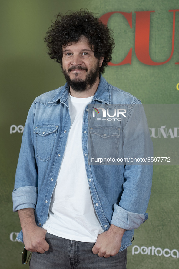  Actor Xose Antonio Touriñan attends 'Cuñados' photocall at the Callao cinema on April 06, 2021 in Madrid, Spain.  