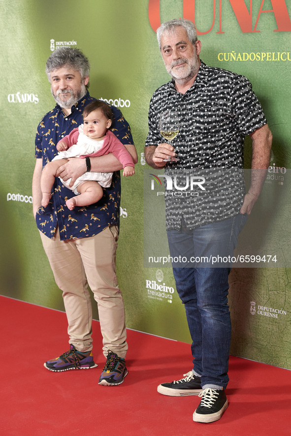 Marcos Pereiro, Carlos Blanco attends the 'Cunados' Premiere at Callao Cinema in Madrid, Spain on April 6, 2021. 