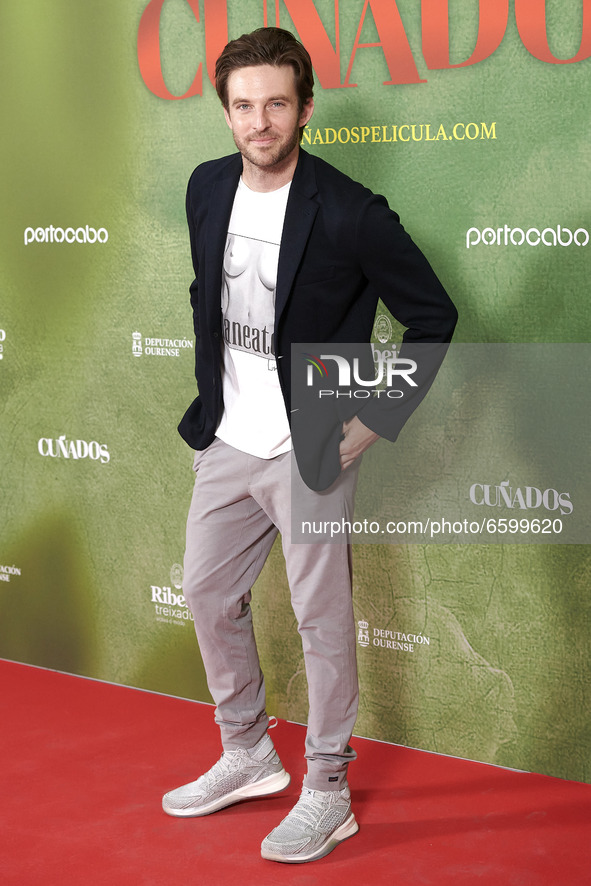 Alex Hafner attends the 'Cunados' Premiere at Callao Cinema in Madrid, Spain on April 6, 2021. 