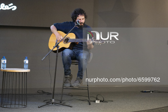 The singer Juan Gomez Canca, better known as El Kanka, presents his latest work at the Corte Ingles in Madrid, Spain on April 6, 2021. 