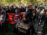 The Spanish far-right party presents the electoral list in the working-class neighborhood of Vallecas, Madrid, Spain on April 7, 2021. Prote...