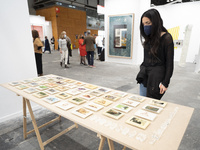 One of the works exhibited in the special edition of the 'Estampa' fair, on April 8, 2021, in pavilion 6 of IFEMA, Madrid, (Spain). The cele...