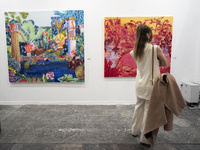One of the works exhibited in the special edition of the 'Estampa' fair, on April 8, 2021, in pavilion 6 of IFEMA, Madrid, (Spain). The cele...