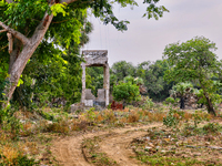 Remains of a building destroyed from one of the many bombings during the civil war in Mugamalai, Sri Lanka. This is just one of the many rem...