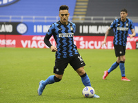 Lautaro Martinez of FC Internazionale in action during the Serie A match between FC Internazionale  and Cagliari Calcio at Stadio Giuseppe M...