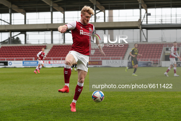 Northampton Town's Ryan Watson during the first half of the Sky Bet League 1 match between Northampton Town and Bristol Rovers at the PTS Ac...
