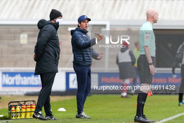 Bristol Rovers manager Joey Barton during the second half of the Sky Bet League 1 match between Northampton Town and Bristol Rovers at the P...