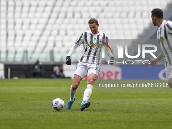 Adrien Rabiot of Juventus FC during the Serie A football match between Juventus FC and Genoa CFC at Allianz Stadium on April 11, 2021 in Tur...