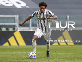 Weston McKennie of Juventus FC during the Serie A football match between Juventus FC and Genoa CFC at Allianz Stadium on April 11, 2021 in T...