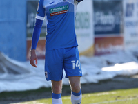 James Jones of Barrow    during the Sky Bet League 2 match between Barrow and Carlisle United at Holker Street, Barrow-in-Furness, England o...