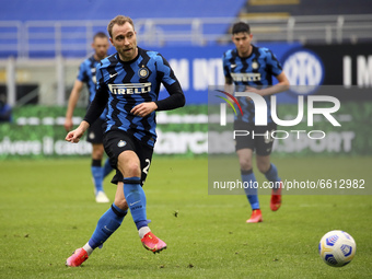 Christian Eriksen of FC Internazionale in action during the Serie A match between FC Internazionale  and Cagliari Calcio at Stadio Giuseppe...