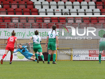 Giorgia Bracelli of Leyton Orient Women miss her penalty during The Vitality Women's FA Cup Third Round Proper between Leyton Orient Women...