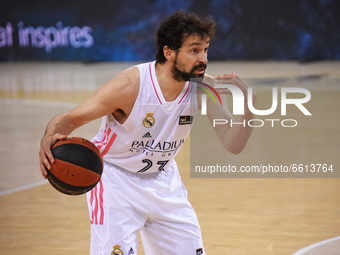 Sergio Llull during the match between FC Barcelona and Real Madrid, corresponding to the week 30 of the Liga Endesa, played at the Palau Bla...