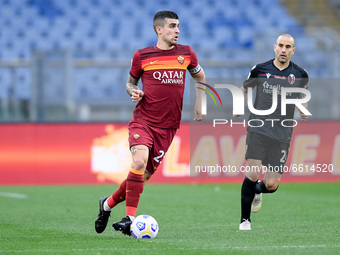 Gianluca Mancini of AS Roma during the Serie A match between AS Roma and Bologna FC at Stadio Olimpico, Rome, Italy on 11 April 2021. (