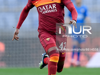 Amadou Diawara of AS Roma during the Serie A match between AS Roma and Bologna FC at Stadio Olimpico, Rome, Italy on 11 April 2021. (